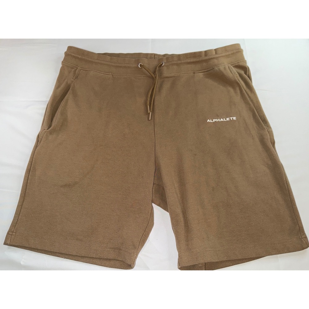 Alphalete Mens XXL Brown Athletic Gym Shorts Drawstring AL20-2127‎ XXL